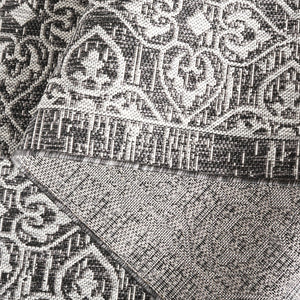 Safavieh Courtyard Santorini Geometric Area Rug - Durable Power Loomed Design For Indoor And Outdoor Spaces Navy ,Grey 88% Polypropylene,12% Polyester Cy8066-36821-5