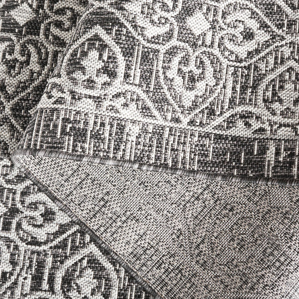 Safavieh Courtyard Santorini Geometric Area Rug - Durable Power Loomed Design For Indoor And Outdoor Spaces Navy ,Grey 88% Polypropylene,12% Polyester Cy8066-36821-5