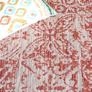 Safavieh Courtyard Elegant Power Loomed Area Rug For Indoor/Outdoor Spaces With Intricate Traditional Motifs Blue ,Grey 88% Polypropylene,12% Polyester Cy8076-37221-5