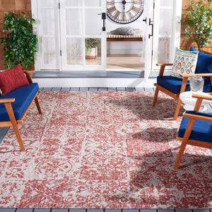 Safavieh Courtyard Elegant Power Loomed Area Rug For Indoor/Outdoor Spaces With Intricate Traditional Motifs Blue ,Grey 88% Polypropylene,12% Polyester Cy8076-37221-5