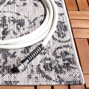Safavieh Courtyard Elegant Power Loomed Area Rug For Indoor/Outdoor Spaces With Intricate Traditional Motifs Blue ,Grey 88% Polypropylene,12% Polyester Cy8076-37221-5