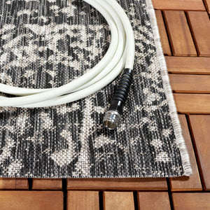 Safavieh Courtyard Elegant Power Loomed Area Rug For Indoor/Outdoor Spaces With Intricate Traditional Motifs Blue ,Grey 88% Polypropylene,12% Polyester Cy8076-37221-5