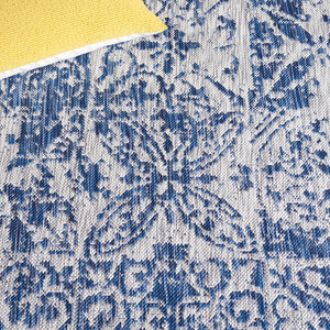 Safavieh Courtyard Elegant Power Loomed Area Rug For Indoor/Outdoor Spaces With Intricate Traditional Motifs Blue ,Grey 88% Polypropylene,12% Polyester Cy8076-37221-5