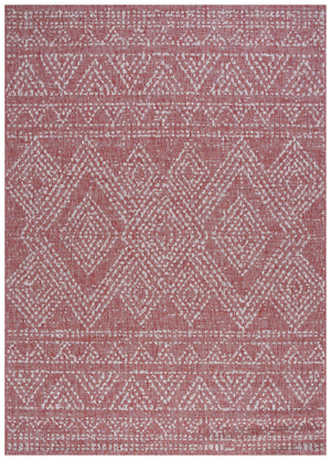 Safavieh Courtyard Indoor/Outdoor Area Rug - Timeless Geometric Patterns In Red And Beige For Any Space Navy ,Grey 88% Polypropylene,12% Polyester Cy8079-36821-6