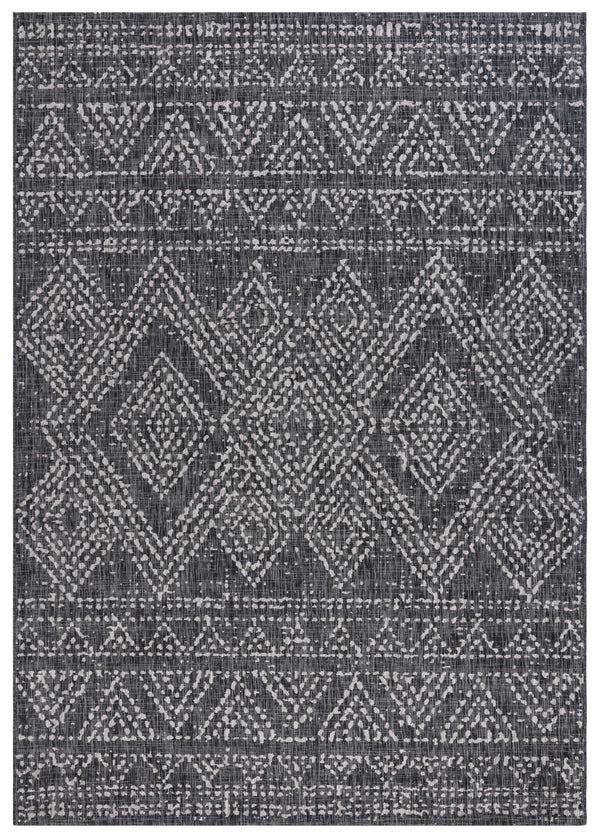 Safavieh Courtyard Indoor/Outdoor Area Rug - Timeless Geometric Patterns In Red And Beige For Any Space Navy ,Grey 88% Polypropylene,12% Polyester Cy8079-36821-6