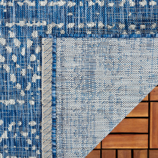 Safavieh Courtyard Indoor/Outdoor Area Rug - Timeless Geometric Patterns In Red And Beige For Any Space Navy ,Grey 88% Polypropylene,12% Polyester Cy8079-36821-6