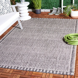 Safavieh Courtyard Elegant Indoor/Outdoor Area Rug With Tribal Motifs - Durable, Eco-friendly, Timeless Design Navy ,Grey 88% Polypropylene,12% Polyester Cy8081-36821-6