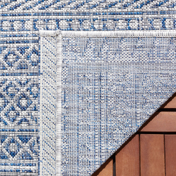 Safavieh Courtyard Elegant Indoor/Outdoor Area Rug With Tribal Motifs - Durable, Eco-friendly, Timeless Design Navy ,Grey 88% Polypropylene,12% Polyester Cy8081-36821-6