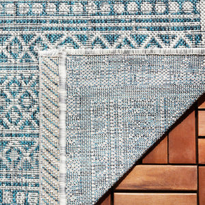 Safavieh Courtyard Elegant Indoor/Outdoor Area Rug With Tribal Motifs - Durable, Eco-friendly, Timeless Design Navy ,Grey 88% Polypropylene,12% Polyester Cy8081-36821-6