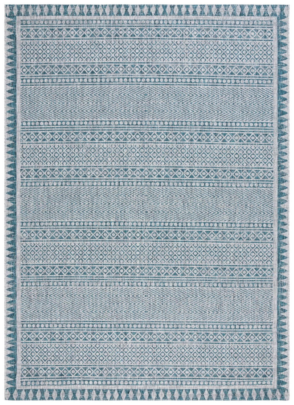 Safavieh Courtyard 8081 Power Loomed Indoor / Outdoor Rug Blue / Grey CY8081-37221-8