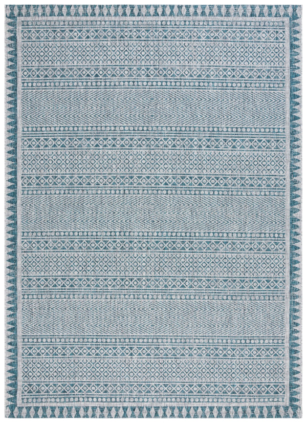 Safavieh Courtyard 8081 Power Loomed Indoor / Outdoor Rug Blue / Grey CY8081-37221-8