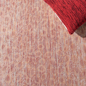 Safavieh Courtyard Powerloomed Area Rug In Rustic Elegance - Timeless Design For Indoor And Outdoor Spaces Rust ,Beige 88% Polypropylene,12% Polyester Cy8100-36512-810