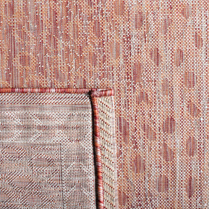 Safavieh Courtyard Powerloomed Area Rug In Rustic Elegance - Timeless Design For Indoor And Outdoor Spaces Rust ,Beige 88% Polypropylene,12% Polyester Cy8100-36512-810