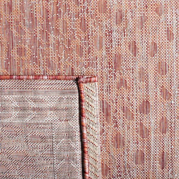 Safavieh Courtyard Powerloomed Area Rug In Rustic Elegance - Timeless Design For Indoor And Outdoor Spaces Rust ,Beige 88% Polypropylene,12% Polyester Cy8100-36512-810