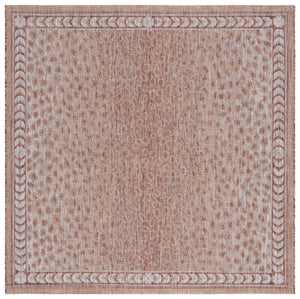 Safavieh Courtyard Powerloomed Area Rug In Rustic Elegance - Timeless Design For Indoor And Outdoor Spaces Rust ,Beige 88% Polypropylene,12% Polyester Cy8100-36512-810