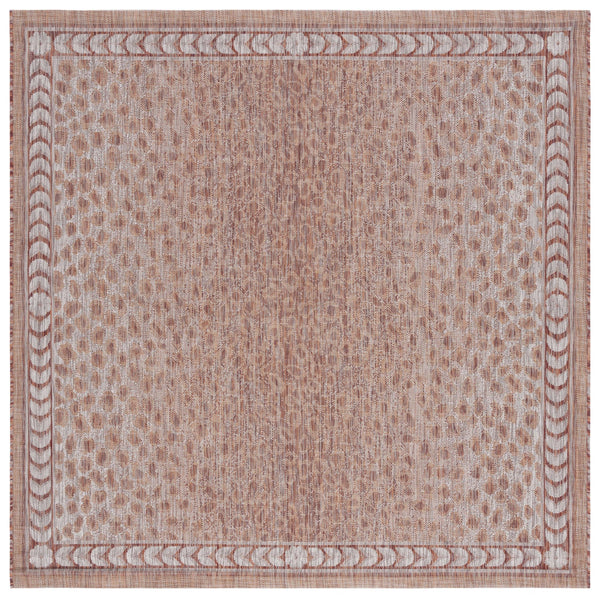 Safavieh Courtyard Powerloomed Area Rug In Rustic Elegance - Timeless Design For Indoor And Outdoor Spaces Rust ,Beige 88% Polypropylene,12% Polyester Cy8100-36512-810