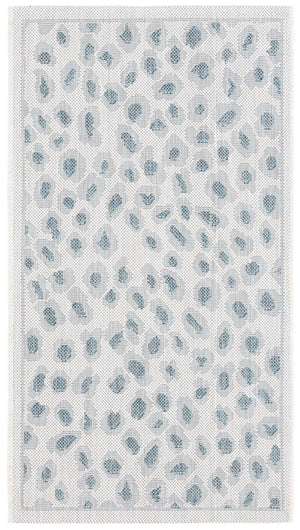 Safavieh Courtyard Powerloomed Area Rug - Elegant Ivory And Blue Design For Stylish Indoor Or Outdoor Spaces Ivory ,Grey 88% Polypropylene,12% Polyester Cy8104-53712-7sq