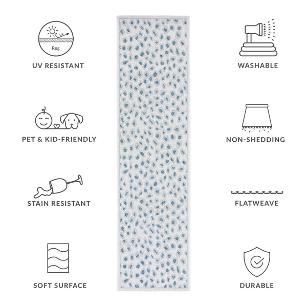 Safavieh Courtyard Powerloomed Area Rug - Elegant Ivory And Blue Design For Stylish Indoor Or Outdoor Spaces Ivory ,Grey 88% Polypropylene,12% Polyester Cy8104-53712-7sq