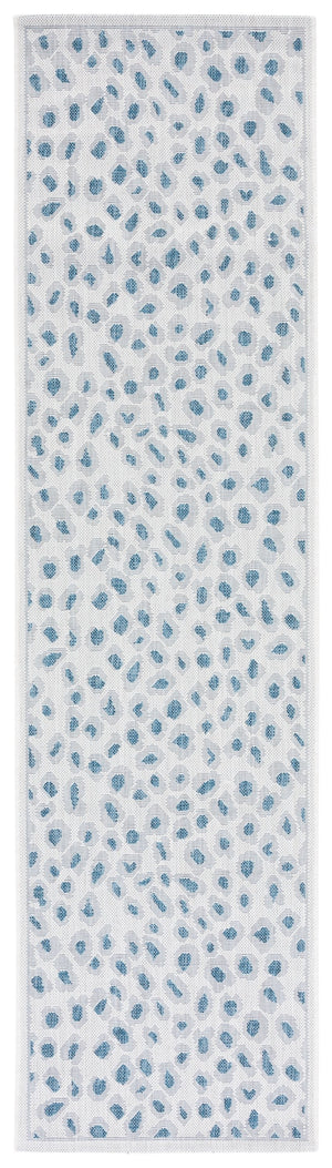 Safavieh Courtyard Powerloomed Area Rug - Elegant Ivory And Blue Design For Stylish Indoor Or Outdoor Spaces Ivory ,Grey 88% Polypropylene,12% Polyester Cy8104-53712-7sq