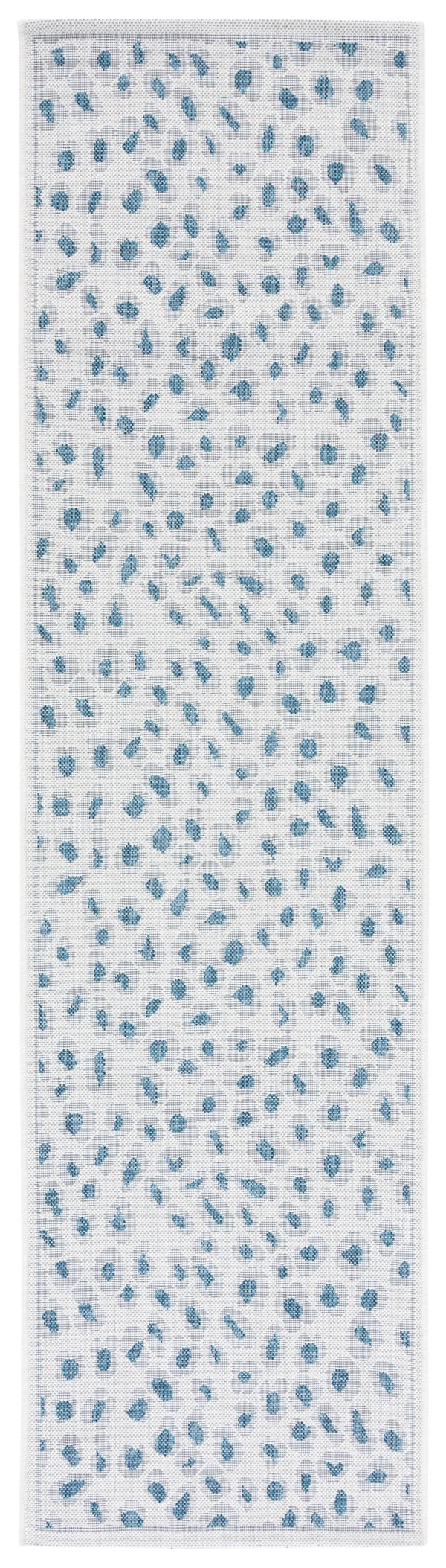 Safavieh Courtyard Powerloomed Area Rug - Elegant Ivory And Blue Design For Stylish Indoor Or Outdoor Spaces Ivory ,Grey 88% Polypropylene,12% Polyester Cy8104-53712-7sq