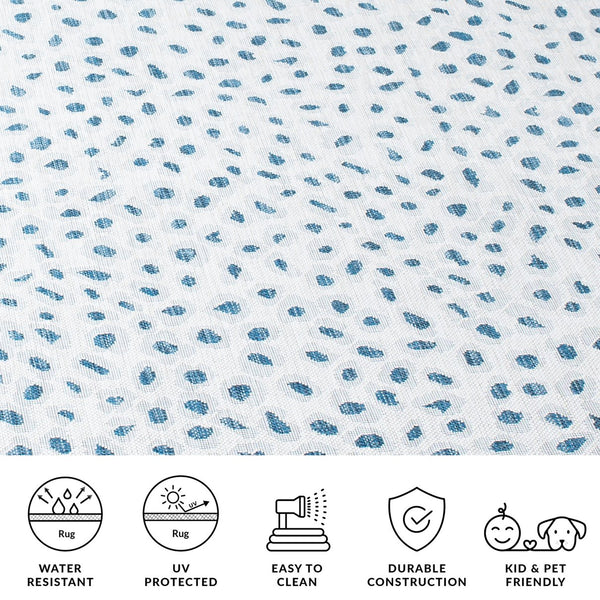 Safavieh Courtyard Powerloomed Area Rug - Elegant Ivory And Blue Design For Stylish Indoor Or Outdoor Spaces Ivory ,Grey 88% Polypropylene,12% Polyester Cy8104-53712-7sq