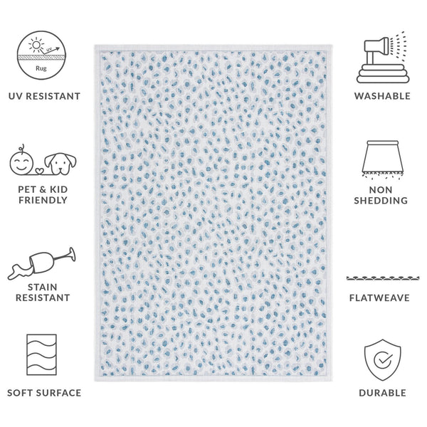 Safavieh Courtyard Powerloomed Area Rug - Elegant Ivory And Blue Design For Stylish Indoor Or Outdoor Spaces Ivory ,Grey 88% Polypropylene,12% Polyester Cy8104-53712-7sq