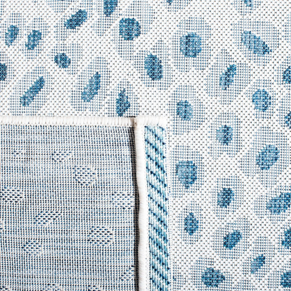 Safavieh Courtyard Powerloomed Area Rug - Elegant Ivory And Blue Design For Stylish Indoor Or Outdoor Spaces Ivory ,Grey 88% Polypropylene,12% Polyester Cy8104-53712-7sq