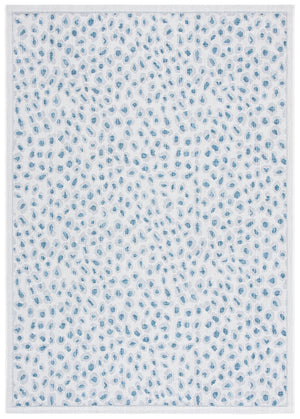 Safavieh Courtyard Powerloomed Area Rug - Elegant Ivory And Blue Design For Stylish Indoor Or Outdoor Spaces Ivory ,Grey 88% Polypropylene,12% Polyester Cy8104-53712-7sq