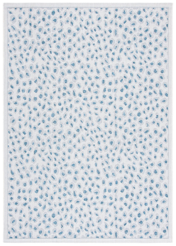 Safavieh Courtyard Powerloomed Area Rug - Elegant Ivory And Blue Design For Stylish Indoor Or Outdoor Spaces Ivory ,Grey 88% Polypropylene,12% Polyester Cy8104-53712-7sq