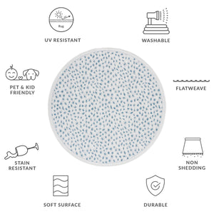 Safavieh Courtyard Powerloomed Area Rug - Elegant Ivory And Blue Design For Stylish Indoor Or Outdoor Spaces Ivory ,Grey 88% Polypropylene,12% Polyester Cy8104-53712-7sq