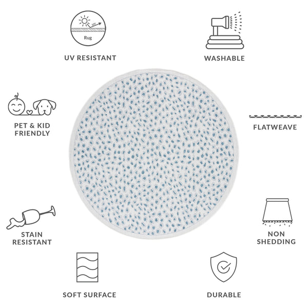 Safavieh Courtyard Powerloomed Area Rug - Elegant Ivory And Blue Design For Stylish Indoor Or Outdoor Spaces Ivory ,Grey 88% Polypropylene,12% Polyester Cy8104-53712-7sq