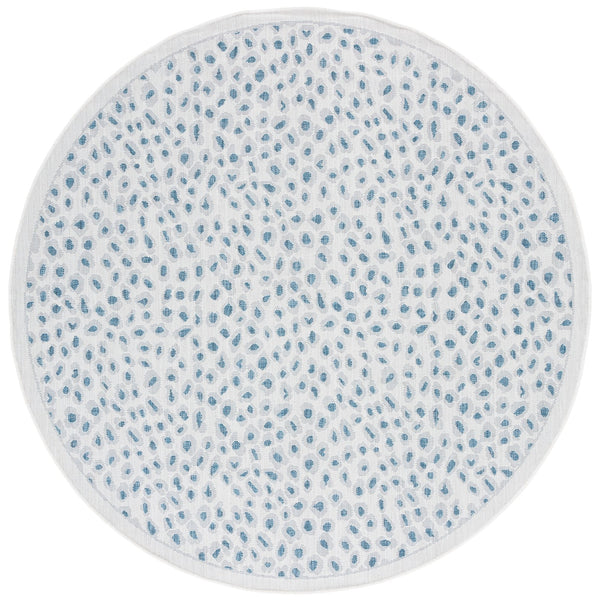 Safavieh Courtyard Powerloomed Area Rug - Elegant Ivory And Blue Design For Stylish Indoor Or Outdoor Spaces Ivory ,Grey 88% Polypropylene,12% Polyester Cy8104-53712-7sq