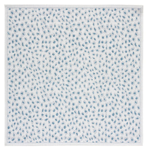 Safavieh Courtyard Powerloomed Area Rug - Elegant Ivory And Blue Design For Stylish Indoor Or Outdoor Spaces Ivory ,Grey 88% Polypropylene,12% Polyester Cy8104-53712-7sq