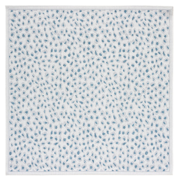 Safavieh Courtyard Powerloomed Area Rug - Elegant Ivory And Blue Design For Stylish Indoor Or Outdoor Spaces Ivory ,Grey 88% Polypropylene,12% Polyester Cy8104-53712-7sq