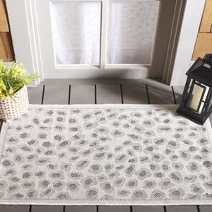 Safavieh Courtyard Powerloomed Area Rug - Elegant Ivory And Blue Design For Stylish Indoor Or Outdoor Spaces Ivory ,Grey 88% Polypropylene,12% Polyester Cy8104-53712-7sq