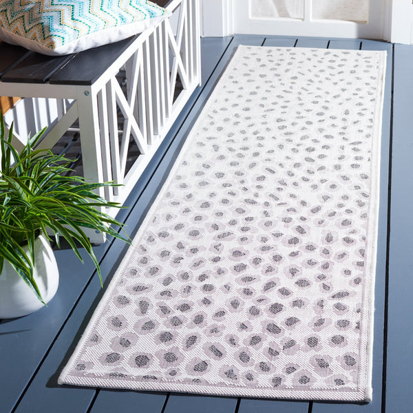 Safavieh Courtyard Powerloomed Area Rug - Elegant Ivory And Blue Design For Stylish Indoor Or Outdoor Spaces Ivory ,Grey 88% Polypropylene,12% Polyester Cy8104-53712-7sq