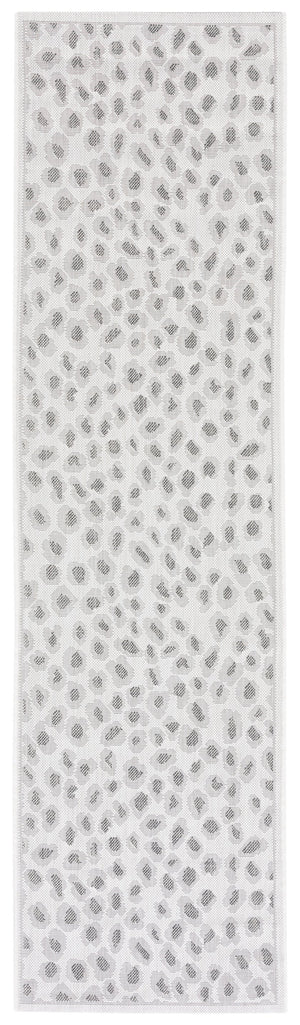 Safavieh Courtyard Powerloomed Area Rug - Elegant Ivory And Blue Design For Stylish Indoor Or Outdoor Spaces Ivory ,Grey 88% Polypropylene,12% Polyester Cy8104-53712-7sq