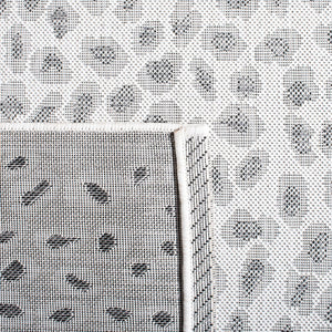 Safavieh Courtyard Powerloomed Area Rug - Elegant Ivory And Blue Design For Stylish Indoor Or Outdoor Spaces Ivory ,Grey 88% Polypropylene,12% Polyester Cy8104-53712-7sq