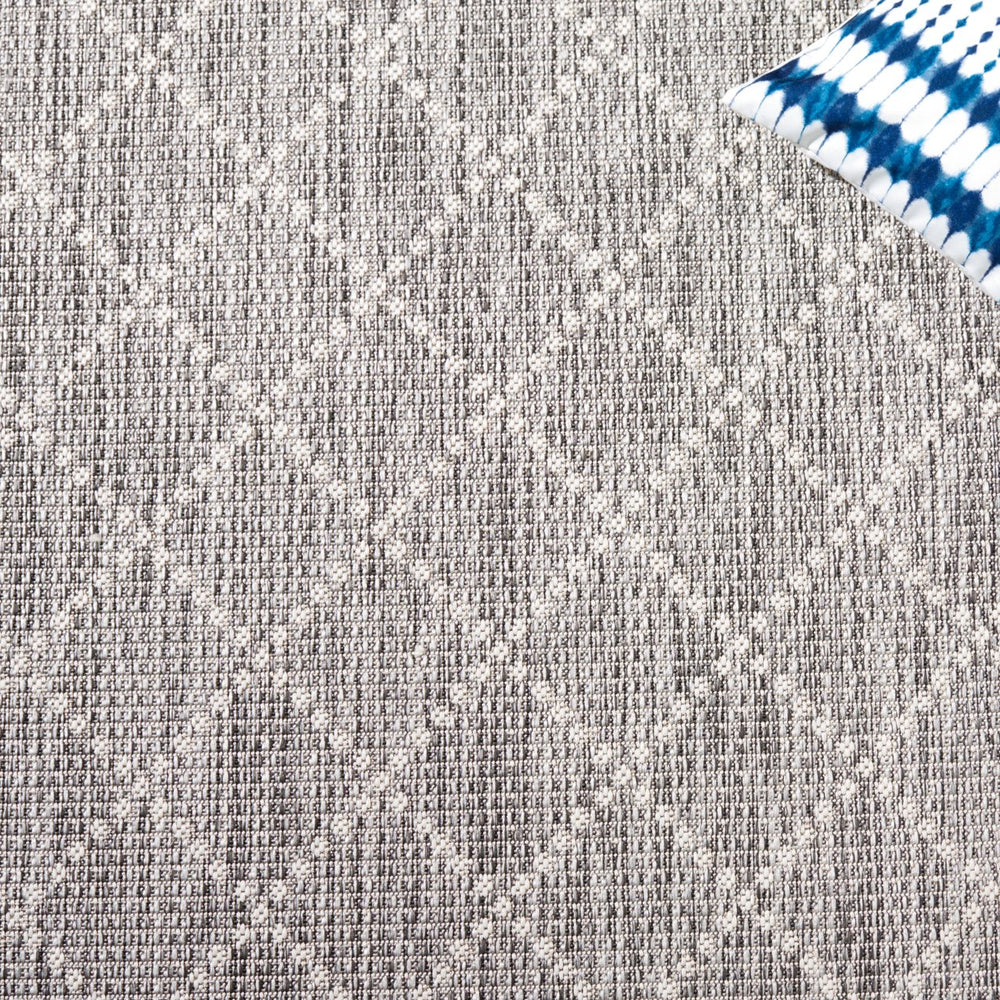 Safavieh Courtyard Elegant Area Rug With Geometric Diamond Pattern For Modern Indoor And Outdoor Spaces Light Grey ,Dark Grey 88% Polypropylene,12% Polyester Cy8121-59021-28