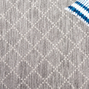 Safavieh Courtyard Elegant Area Rug With Geometric Diamond Pattern For Modern Indoor And Outdoor Spaces Light Grey ,Dark Grey 88% Polypropylene,12% Polyester Cy8121-59021-28