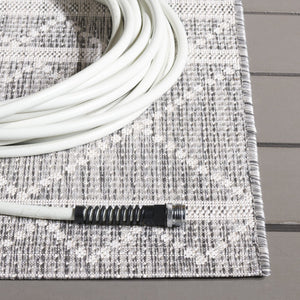 Safavieh Courtyard Elegant Area Rug With Geometric Diamond Pattern For Modern Indoor And Outdoor Spaces Light Grey ,Dark Grey 88% Polypropylene,12% Polyester Cy8121-59021-28