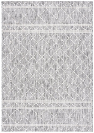 Safavieh Courtyard Elegant Area Rug With Geometric Diamond Pattern For Modern Indoor And Outdoor Spaces Light Grey ,Dark Grey 88% Polypropylene,12% Polyester Cy8121-59021-28