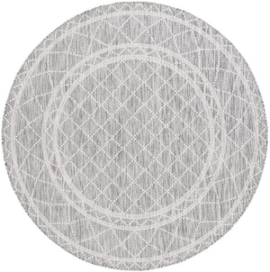 Safavieh Courtyard Elegant Area Rug With Geometric Diamond Pattern For Modern Indoor And Outdoor Spaces Light Grey ,Dark Grey 88% Polypropylene,12% Polyester Cy8121-59021-28
