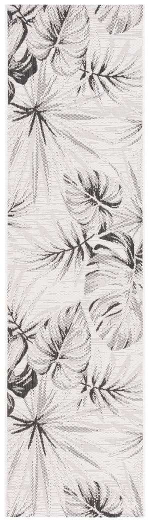 Safavieh Courtyard Floral Area Rug - Elegant Grey And Navy Design For Indoor/Outdoor Spaces, Oeko Tex Certified Grey ,Navy 88% Polypropylene,12% Polyester Cy8127-368-5