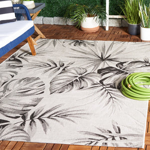 Safavieh Courtyard 8127 PowerLoomed Indoor / Outdoor Rug Ivory / Black CY8127-537-5