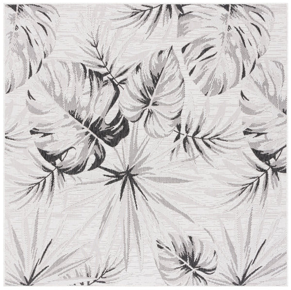 Safavieh Courtyard Floral Area Rug - Elegant Grey And Navy Design For Indoor/Outdoor Spaces, Oeko Tex Certified Grey ,Navy 88% Polypropylene,12% Polyester Cy8127-368-5