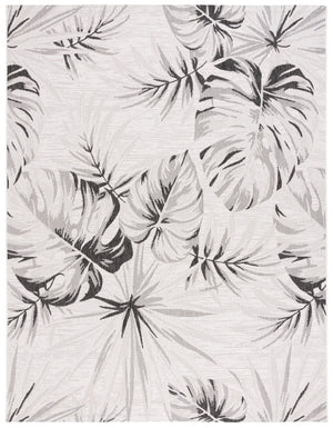 Safavieh Courtyard Floral Area Rug - Elegant Grey And Navy Design For Indoor/Outdoor Spaces, Oeko Tex Certified Grey ,Navy 88% Polypropylene,12% Polyester Cy8127-368-5