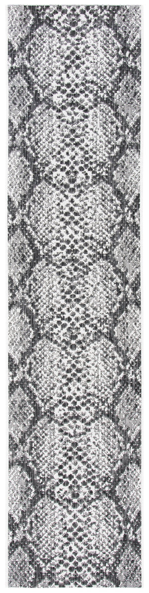 Safavieh Courtyard Contemporary Power-loomed Area Rug - Stylish Abstract Design For Modern Spaces Grey ,Black 88% Polypropylene,12% Polyester Cy8162-53712-29