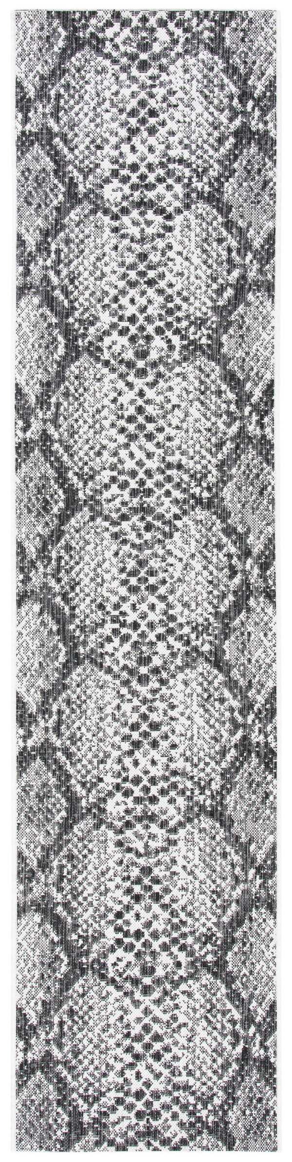 Safavieh Courtyard Contemporary Power-loomed Area Rug - Stylish Abstract Design For Modern Spaces Grey ,Black 88% Polypropylene,12% Polyester Cy8162-53712-29