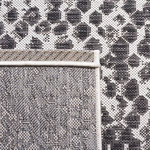 Safavieh Courtyard Contemporary Power-loomed Area Rug - Stylish Abstract Design For Modern Spaces Grey ,Black 88% Polypropylene,12% Polyester Cy8162-53712-29